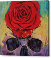 Skull Rose Canvas Print