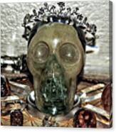 Skully Was Crowned In The Crystal Skull Healing Grid Canvas Print