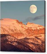 Sleeping Indian Moonrise Canvas Print