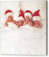 Sleepy Santas Canvas Print