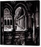 Sligo Abbey Interior Bw Canvas Print