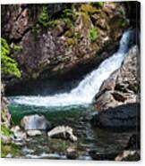 Small Waterfall In Mountain Stream Canvas Print