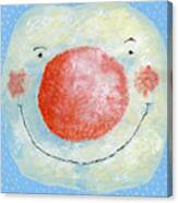 Smiling Snowman Canvas Print