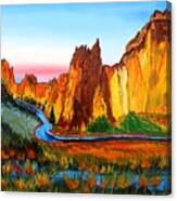 Smith Rock At Sunset 3 Canvas Print