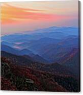 Dawn From Standing Indian Mountain Canvas Print
