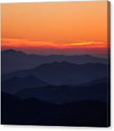 Smoky Mountain Sunset Canvas Print