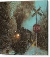 Snow And Steam Canvas Print