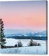 Snow Covered Valley Canvas Print