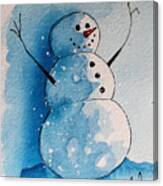 Snowman 2016   5 Canvas Print