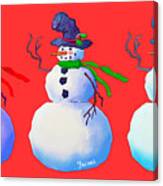 Snowmen Apparel Design Canvas Print