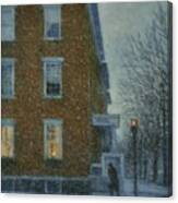 Snowstorm On Albany Street Canvas Print