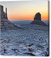 Snowy Mittens - Monument Valley Canvas Print
