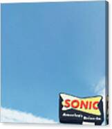 Sonic Americas Drive In Grainy Canvas Print