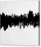 Sound Waves Made Of Trees Reflected Canvas Print