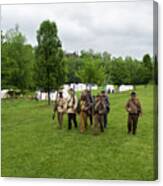 Southern Soldiers Marching Canvas Print