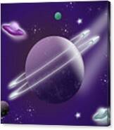 Planets And Galaxies Space Travel Canvas Print