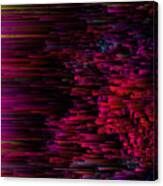 Speeding Neon - Abstract Glitch Pixel Art Canvas Print