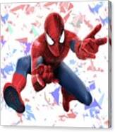 Spider Man Splash Super Hero Series Canvas Print