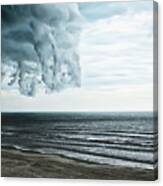 Spiraling Storm Clouds Over Daytona Beach, Florida Canvas Print