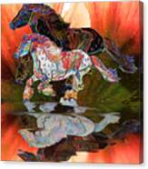 Spirit Horse Ii Leopard Gypsy Vanner Canvas Print