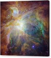 Spitzer And Hubble Create Colorful Masterpiece Canvas Print