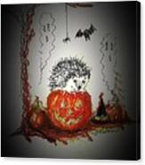 Spooky Hedgehog Halloween Canvas Print