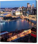 Spring Evening At The Duquesne Incline Canvas Print