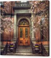 Spring In Boston - Boston Doorways Canvas Print
