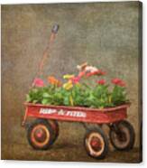 Spring Red Wagon 1 Canvas Print