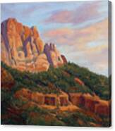 Springdale Sunset On Johnson Mountain Canvas Print
