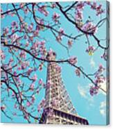 Springtime In Paris - Eiffel Tower Photograph Canvas Print