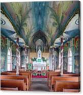 St. Benedict Painted Church Interior 2 Canvas Print