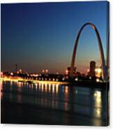 St Louis Arch And Riverfront Canvas Print