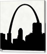 St Louis Silhouette With Boats 2 Canvas Print