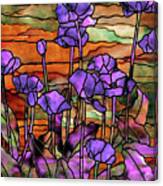 Stained Glass Poppies Canvas Print
