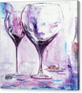 Stained Wine Glasses Canvas Print