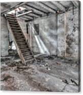 Stair In Old Abandoned  Building Canvas Print