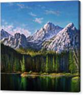Stanley Lake Reflections Canvas Print
