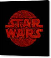 Star Wars Art - Logo - Red Canvas Print