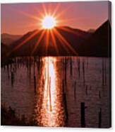 Starburst Sunrise - Earthquake Lake 005 Canvas Print