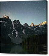 Stars Over Lake Moraine Canvas Print