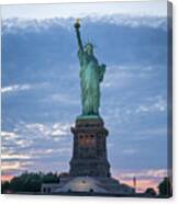 Statue Of Liberty - Sunset Canvas Print