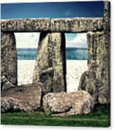 Stonehenge On The Beach Canvas Print