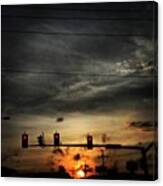 Stop! The Sun Is Setting. #redlight Canvas Print