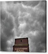 Storm Clouds Saskatchewan Grain Elevator Canvas Print