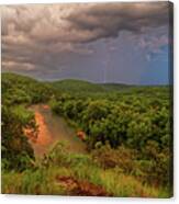 Storm Over The Current River Canvas Print