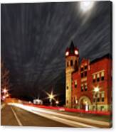 Stoughton Opera House By Moonlight Canvas Print