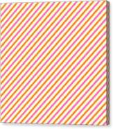 Stripes Diagonal Orange Pink Peach Simple Modern Canvas Print