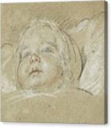 Study For The Head Of Louis-philippe Duke Of Valois Future King Louis-philippe Ist On The Cradle Canvas Print