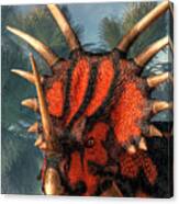 Styracosaurus Head Canvas Print